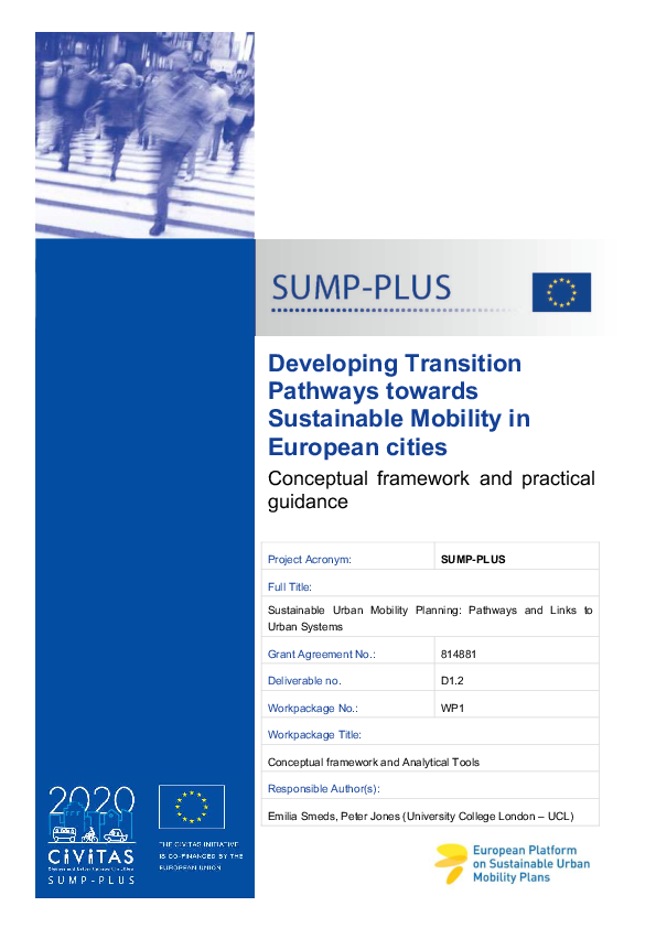 D1.2 Developing Transition Pathways towards Sustainable Mobility in European Cities