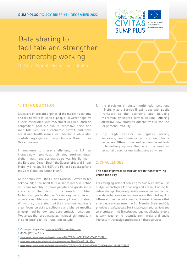 Policy brief 5: Data sharing to facilitate and strengthen partnership working